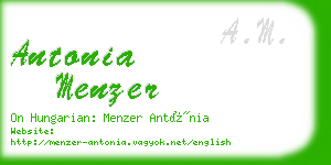 antonia menzer business card